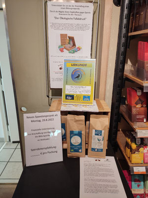 Unser Segelkaffee ab jetzt gegen Spende im Weltladen Köln zu kaufen
