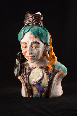 " Buste à la forêt  "  55 X 28 X 24 cm  création 2020 signée Collection privée 