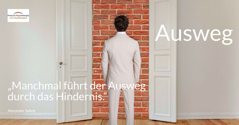„Manchmal führt der Ausweg durch das Hindernis.“ Alexander Saheb