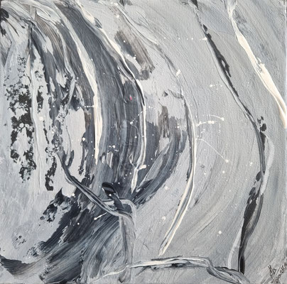 Nr. 578, 20x20, Leinwandkarton, Collage/Acryl