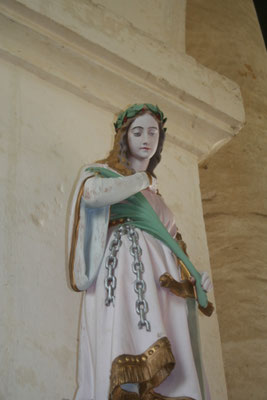 Statue en place dans l'église. Photo Françoise Parizel