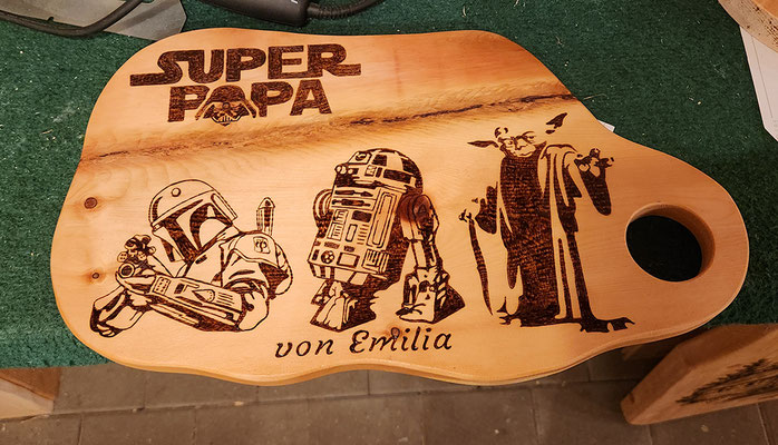 Jausenbrett mit Star Wars Motiv
