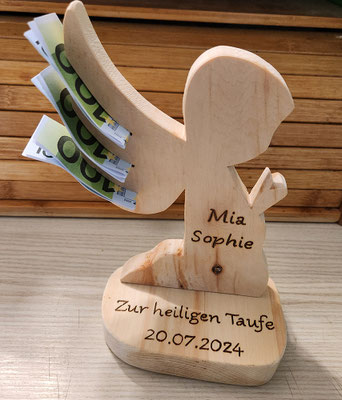 Geldengel als Taufgeschenk, Geschenk zur Kommunion, Firmung, Zeugnis