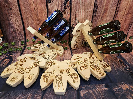Weinhalter oder Bierständer als Geschenkidee