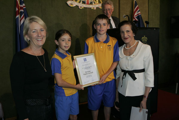 Karangi Public School receives the Tom Harvey Award for their contribution to the environment and working together with the local community