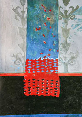 Barockes 1999 / Collage, Acryl, Öl auf Pavatex - 90x128cm