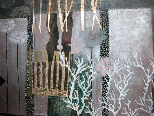 Irrungenund Wirkungen 2012 / Collage, Acryl auf Leinwand  100x120cm