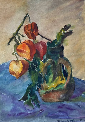 Physalis, Otto Eberhardt, 1946, Aquarell, Papier, 18x25cm, ID1796