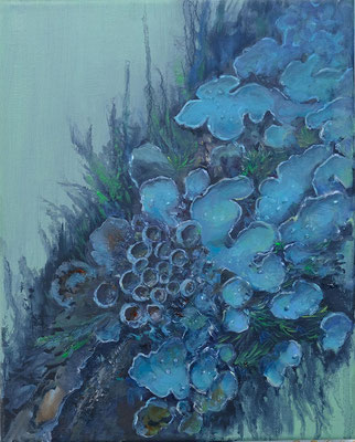 Lichen 3 2024 Öl auf LW 30x24cm