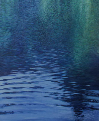 Die Menschheit ist ein Fluss des Lichtes, der aus der Endlichkeit zur Unendlichkeit fliesst. (Khalil Gibran) 2023 Öl 50x40cm 