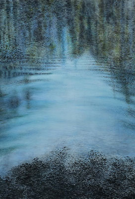 Riverside 2022 Tusche auf Papier 100x70cm