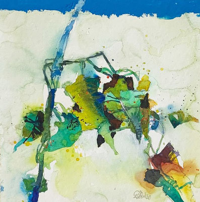 o. T., Aquarell, 2020, 25 x 25 cm