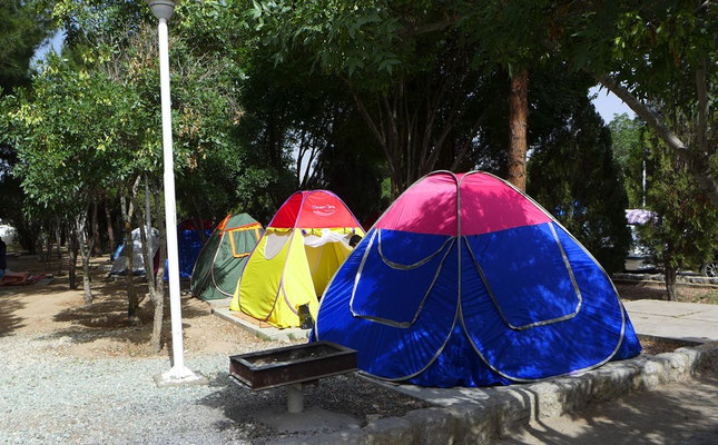 One tent after the others.