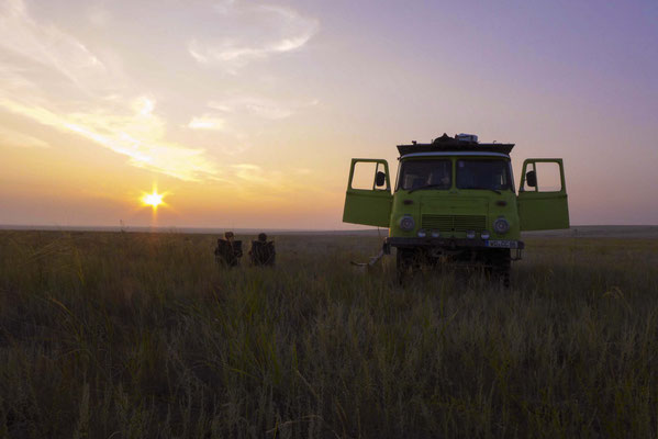 The Kazakh steppe is just a big good spot for camping.