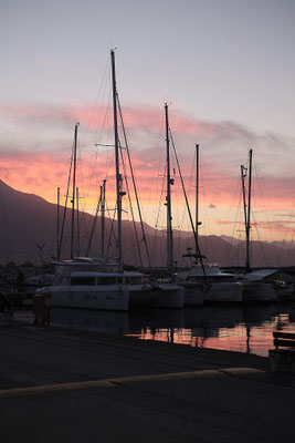 View from our spot at the marina in Kalamata.