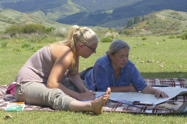 Ann-Katrin and Ines had a lot to talk about Mongolia and Iran.