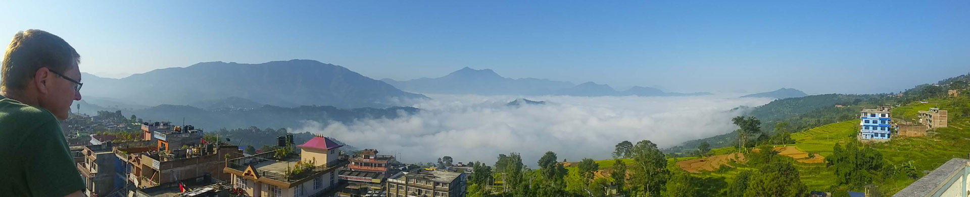 Blick auf das Tal unterhalb von Gorkha.