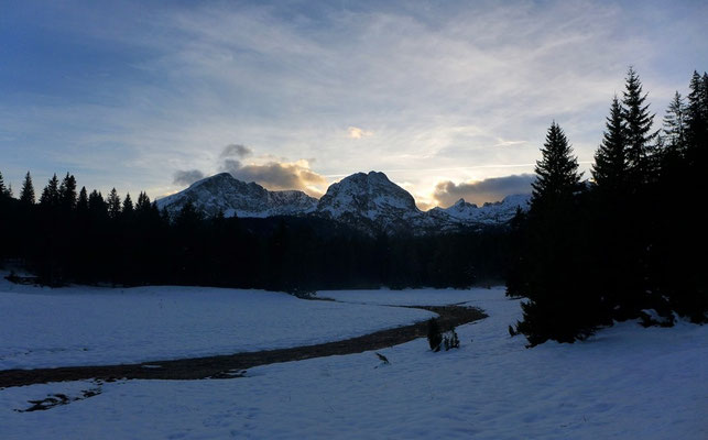 The Durmitor Nationalpark in winter.