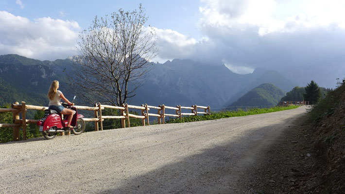 Wir genießen die Berge,