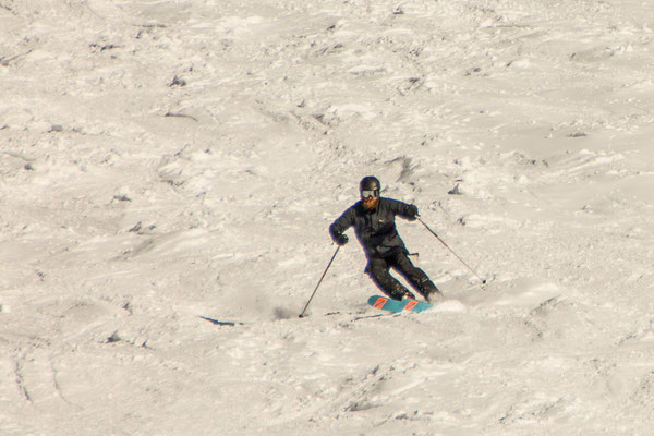 Jörg tested his skiing skills after ten years of snowboarding...