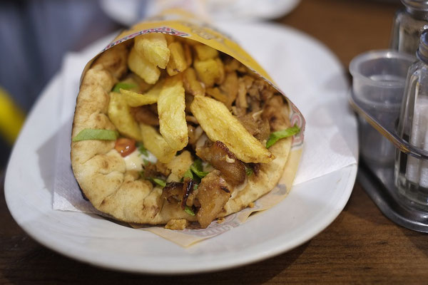 Reward for the 999 steps. Pita and Gyros.