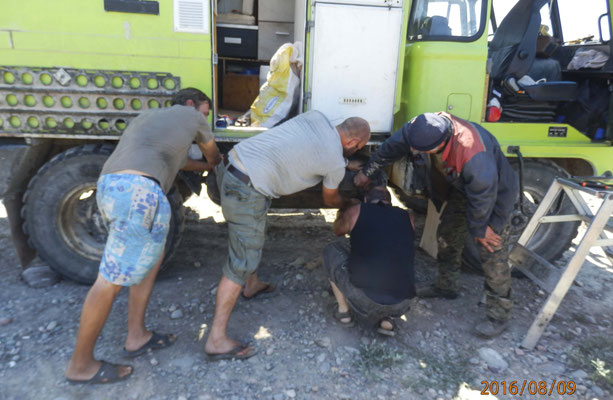 The first day we learned how to get things fixed on the road.