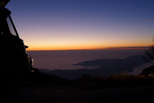 This was our camp spot in Lovcen Nationalpark above Kotor.