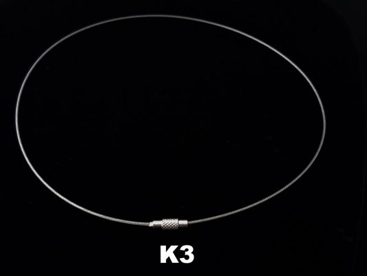 K3 - Halsreif 1mm - silberfarben