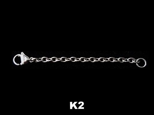 K2 - Kettenverlängrung Edelstahl 4mmx3mm - silberfarben