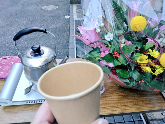 初席 甘酒のお振舞い