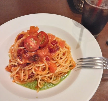 赤坂区民センターの後に、冷製パスタランチ
