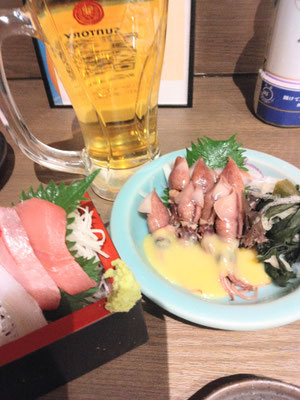 お通しの刺身が良かった