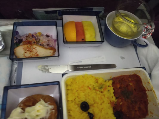 帰路 チャイナエアライン 機内食