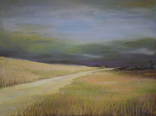 Camino de Brunete, Madrid. Pintura pastel. 21x30cm