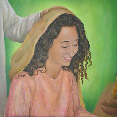 Santa Marta. Óleo sobre tabla. 60x60cm. Obra original.