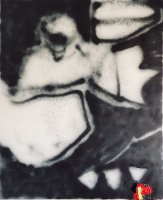Wenn Du die Augen schließt  Öl, Spraypaint auf Leinwand  110x90cm