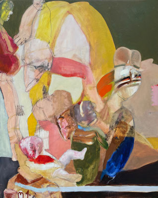 Janina  Öl, Acryl, Quarzsand auf Leinwand  150x120cm