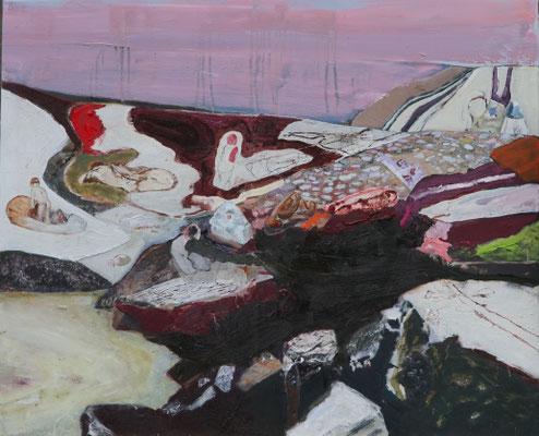 Vladimir am Strand  Öl, Acryl auf Leinwand  90x110cm