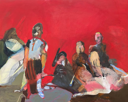 Plan B  Öl, Acryl, Quarzsand auf Leinwand  120x150cm