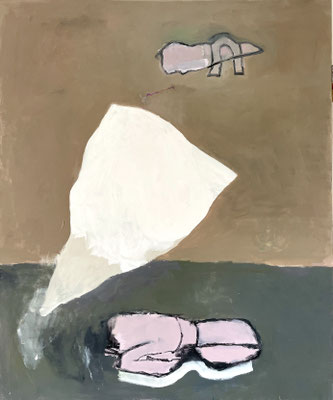 In a White Room 2025 120x100cm Öl,Eitempera auf Leinwand