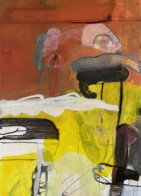 In Between  Öl, Indian Ink, Spachtel auf Leinwand  200x140cm