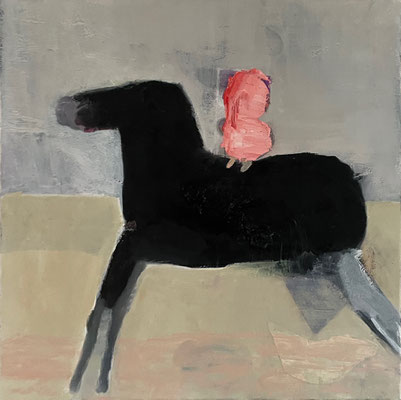 Lavender Horse  Öl, Spachtel auf Leinwand