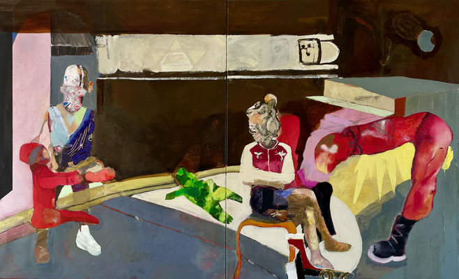 Königskind  Öl auf Leinwand  110x180cm (zweiteilig)  2022/2021