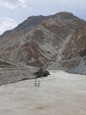 Ehemalige Seilbahn zur Zanskar-Überquerung am Eingang in Markha-Tal