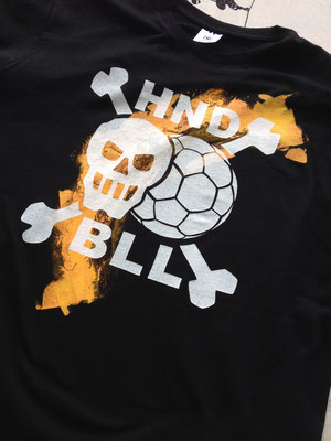 Sport, T-Shirt Shirt Handball, Handballer, Handballspieler, Handballtrainer, Handballverein, Geschenk, Geschenkidee, Fans, Spieler, Trainer, HNDBLL, Cross Bones Flame