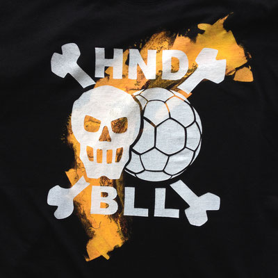 T-Shirt Handball, Handballer, Handballspieler, Handballtrainer, Handballverein, Geschenk, Geschenkidee, Fans, Spieler, Trainer, Flame, HNDBLL, Cross Bones