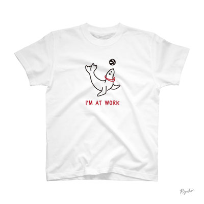 仕事中のアシカ／スタンダードTシャツ