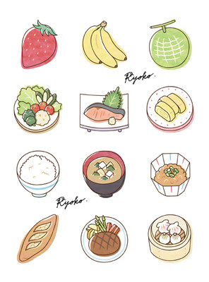 果物・料理イラストカット