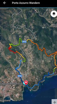 Unsere Route, 395 Höhenmeter 