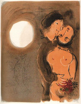 Couple en Ocre, lithografie, M. 59